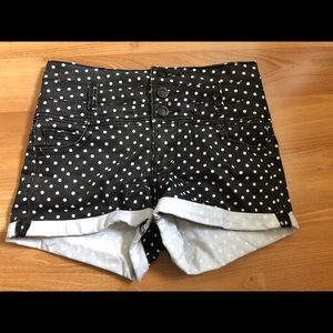 Polka Dot High-Waisted Shorts